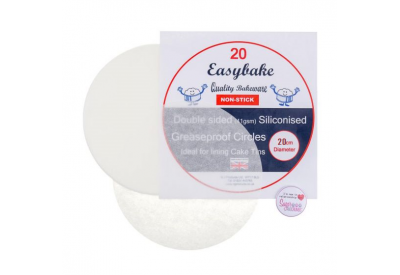 Easybake Non-Stick Double Sided Siliconised Greaseproof Circles (20cm / 8" Ø) x 20	